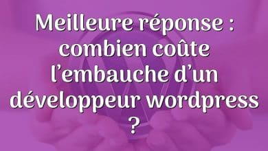 Meilleure réponse : combien coûte l’embauche d’un développeur wordpress ?